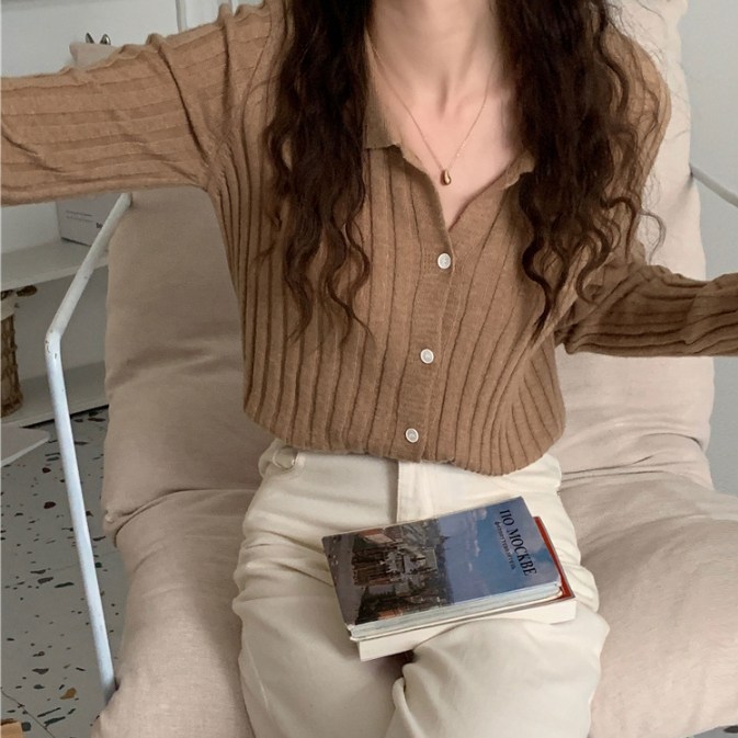 블랑루즈 여리 데일리 카라넥 니트 가디건 14,900원