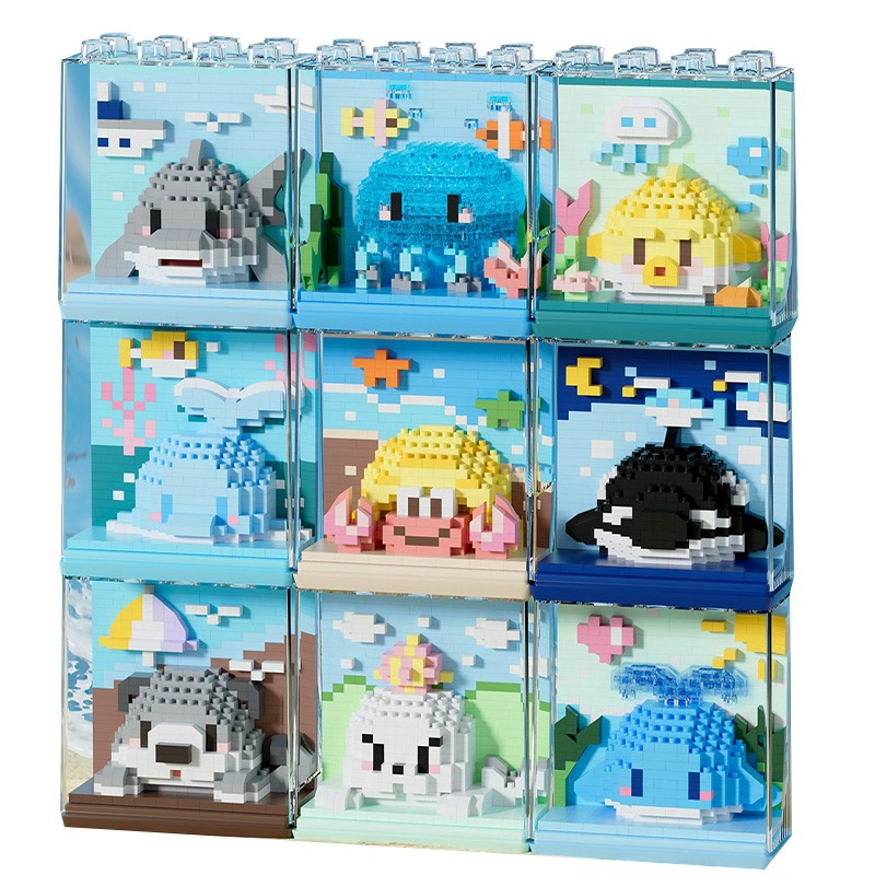 심아트 미니블럭 나노블록 해양동물 시리즈 9종, 1개 5,500원