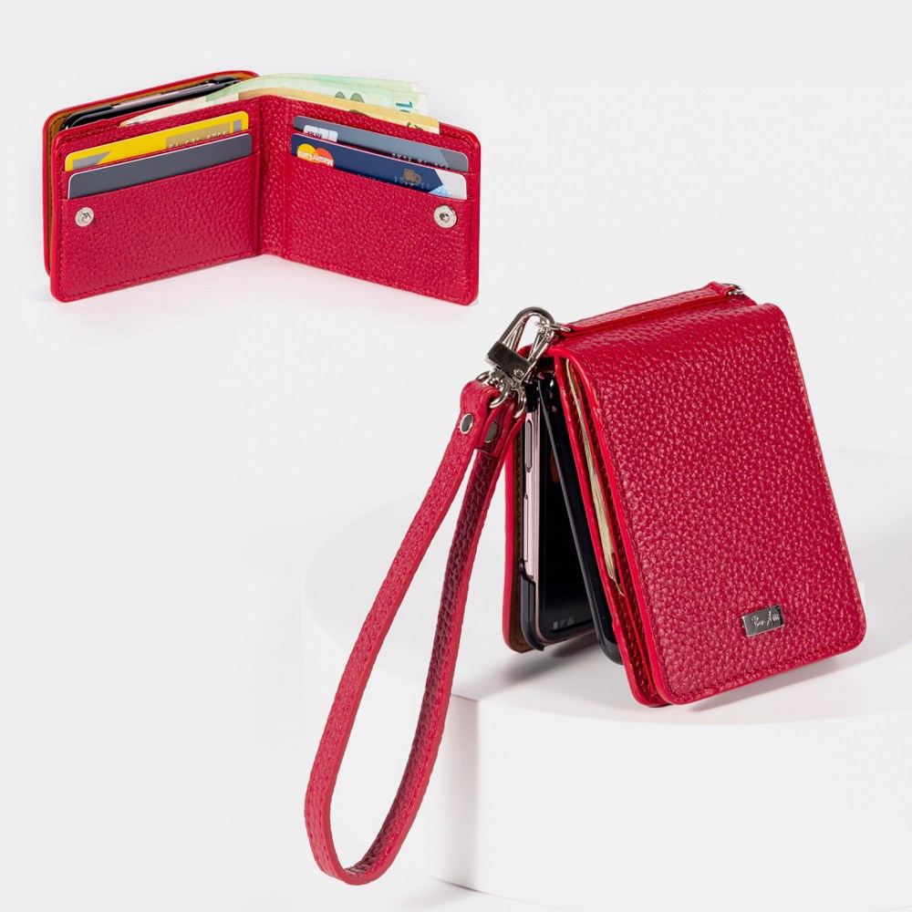 본아띠 메티스 갤럭시 Z플립 4 3 2 1 천연소가죽 토고 슈렁컨 지갑형 핸드폰 케이스 64,800원