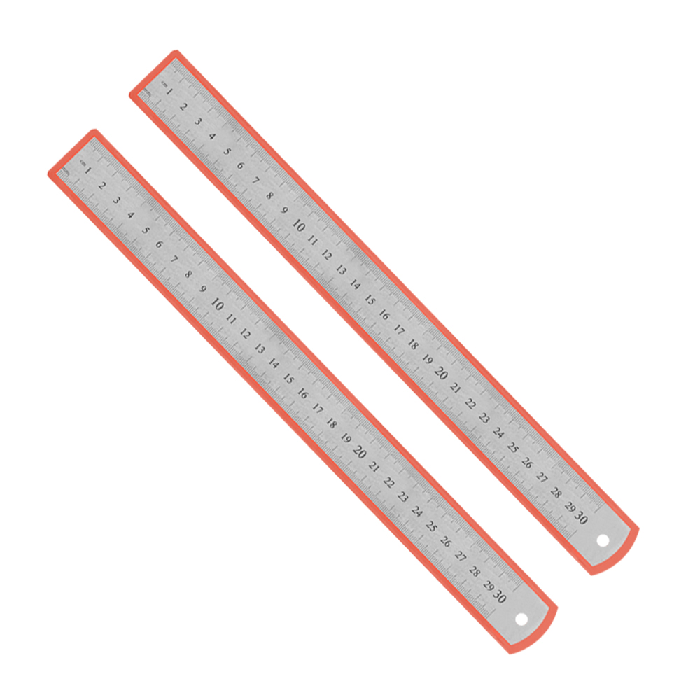 300mm 스텐 철자 직자 스틸자 A타입 30cm - 두께 0.7mm, 2개, 실버 4,300원