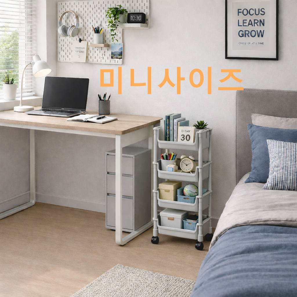 바네크 이동식 트롤리 정리 선반, 화이트, 4단 20,000원