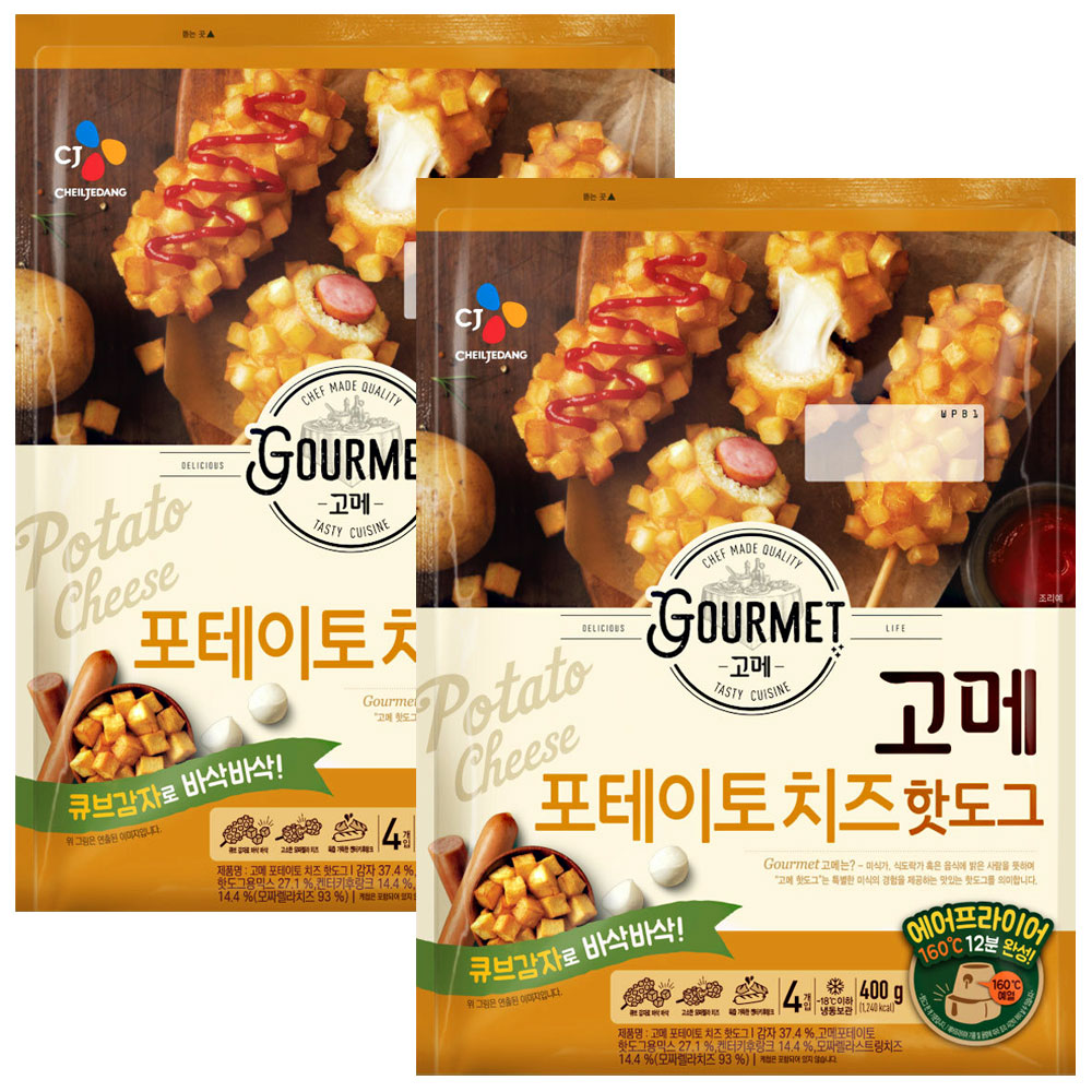 고메 CJ 포테이토치즈 핫도그 400g, 400g, 2개 18,200원