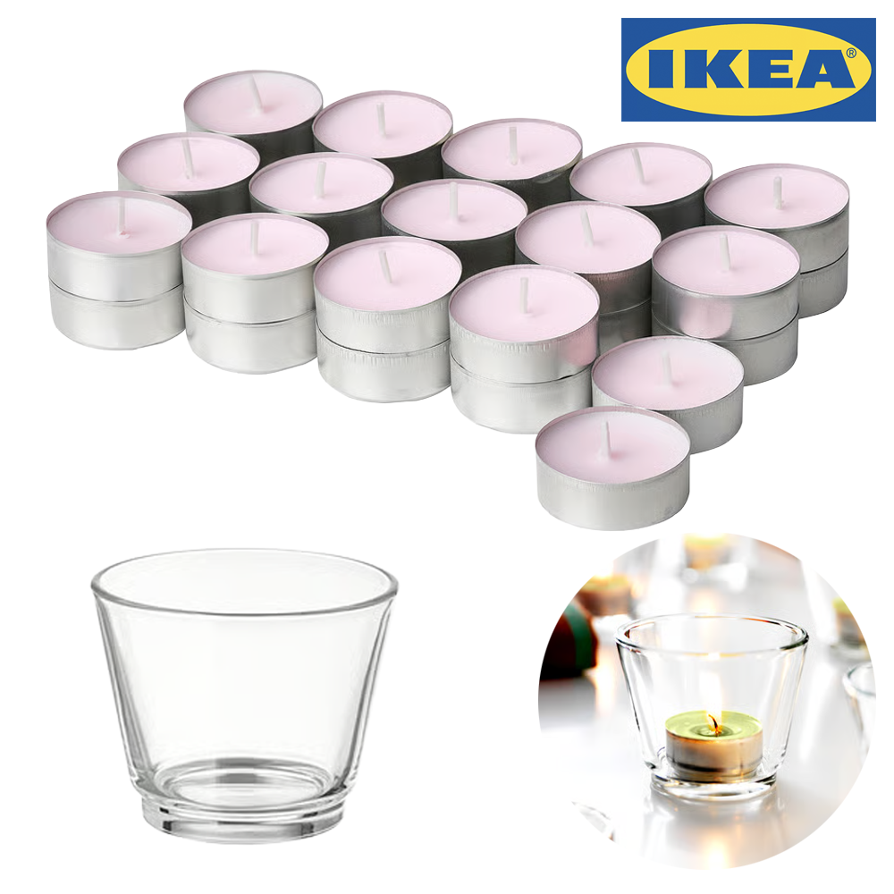 이케아 티라이트 캔들 향초 30P + 유리홀더 1P 11,400원