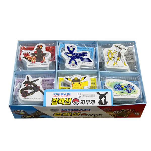 에리트 포켓몬스터 캐릭터 컬렉션 지우개 (6개 1세트), 단품 2,800원