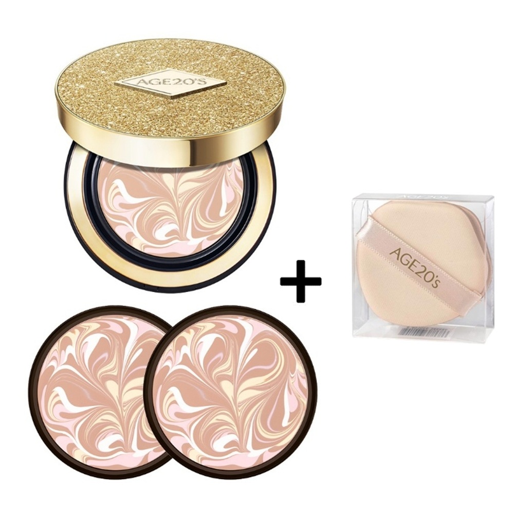 에이지20s 앰플 팩트 에센스 커버 최신상 럭스 골드 본품+리필 2개+정품퍼프 2매 74,900원