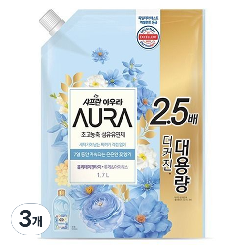 아우라 초고농축 섬유유연제 홀리데이판타지 리필 15,900원