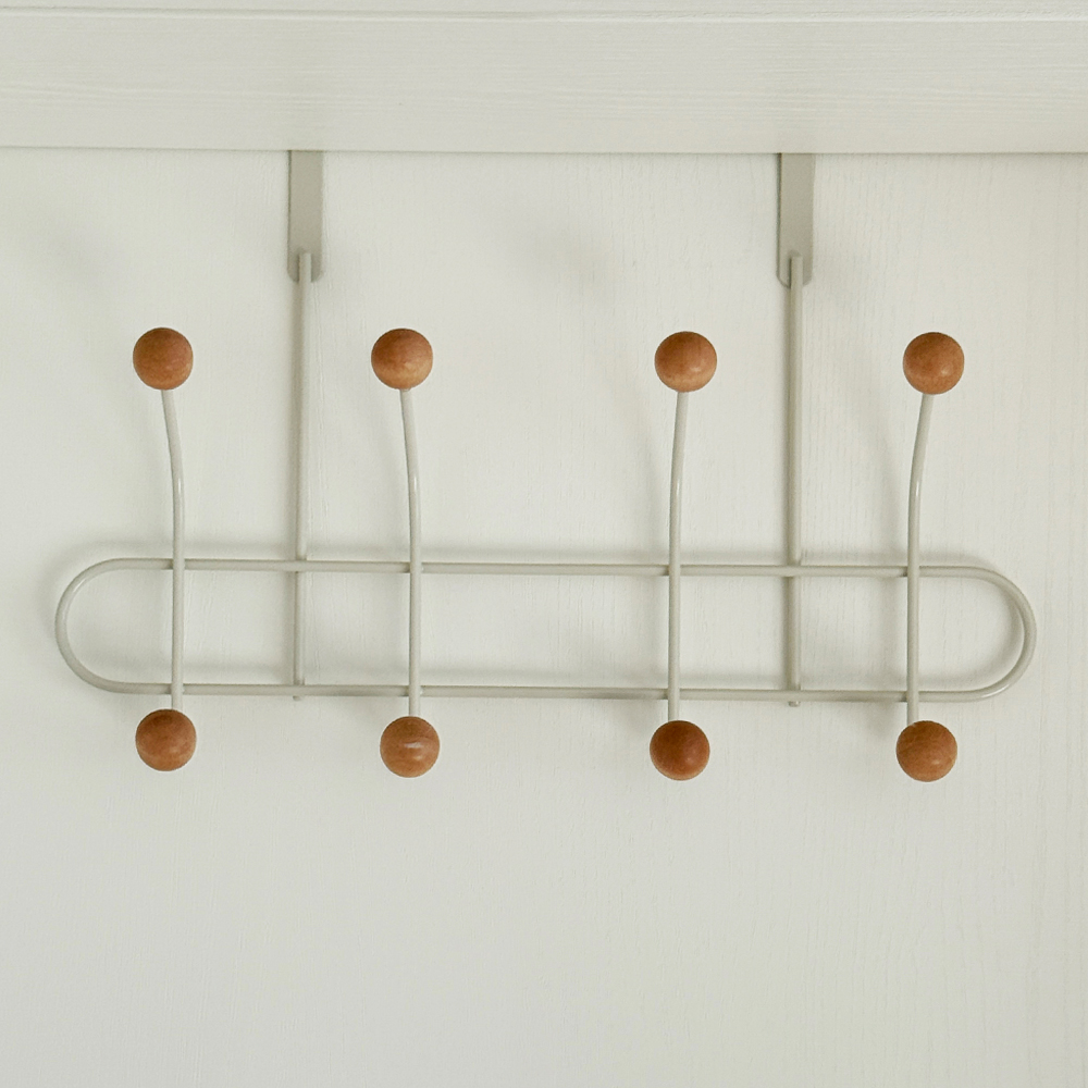 아이두리빙 우드볼 도어행거 8구, 혼합색상, 1개 6,310원