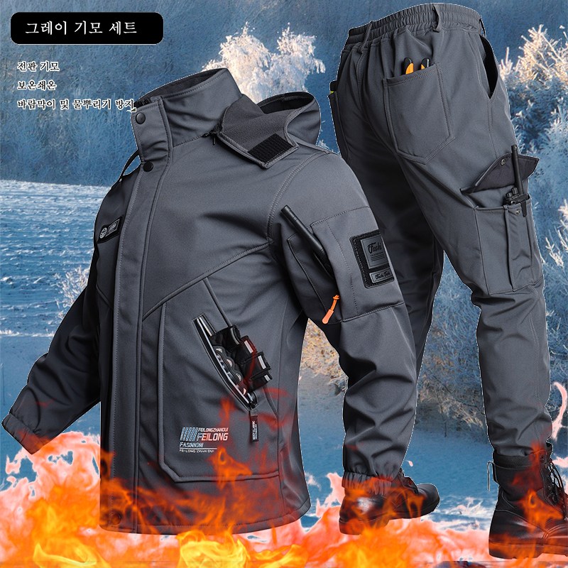 ANYOU 남자 방한복 겨울 방수 코트 정비복 우주복 따듯한 아웃도어 작업복 상하복세트 29,880원
