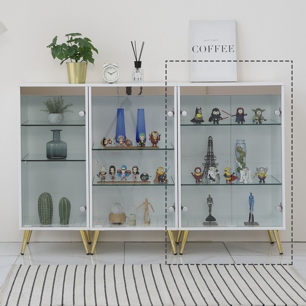 이지-골드 3단 유리 장식장 (400/500/600) 미니 진열장 149,900원