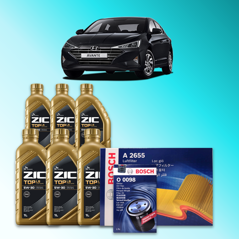 더 뉴 아반떼 (AD) 1.6 디젤 엔진오일세트 SK 지크 탑 LS 5W30 (ZIC TOP LS) 91,300원
