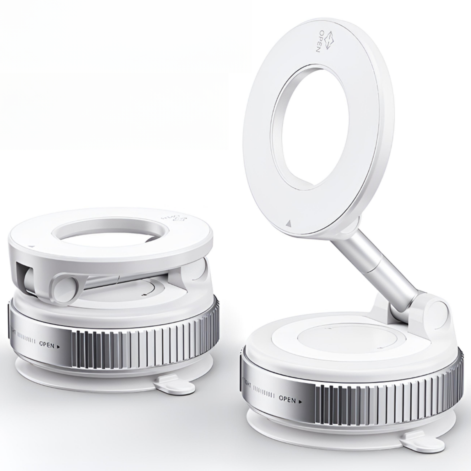 [Vihimai]맥세이프 차량용 진공 흡착식 접이식 핸드폰 거치대 360도 회전 자석 휴대폰 거치대 모든 차량에 적합, 흰색, 1개 13,900원