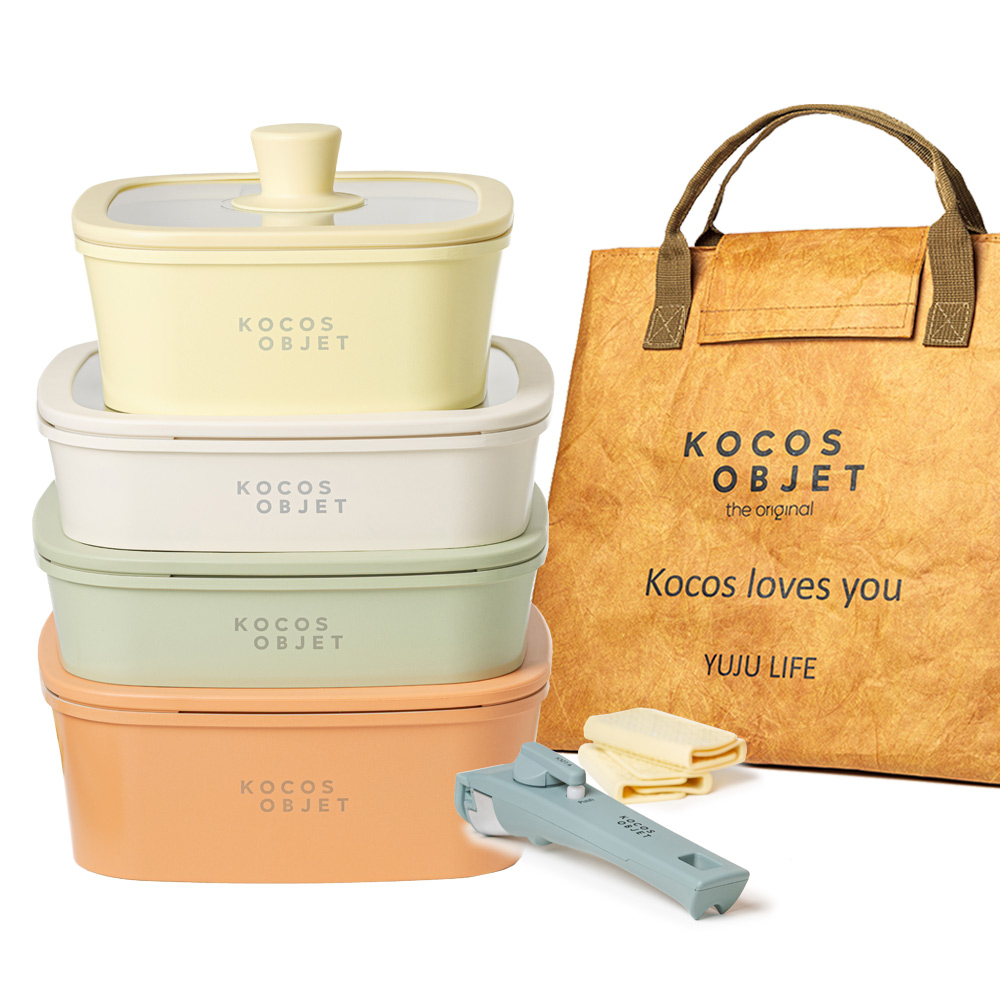 코코스오브제 파스텔 사각 인덕션겸용 쿡웨어 4종(11pcs) 가방 세트 137,000원