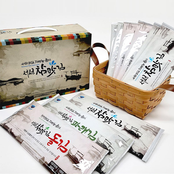 서천참맛김 반장김 혼합4종세트 15봉 선물세트(재래,파래,곱창돌김,돌김) 명절선물 답례품 195,000원