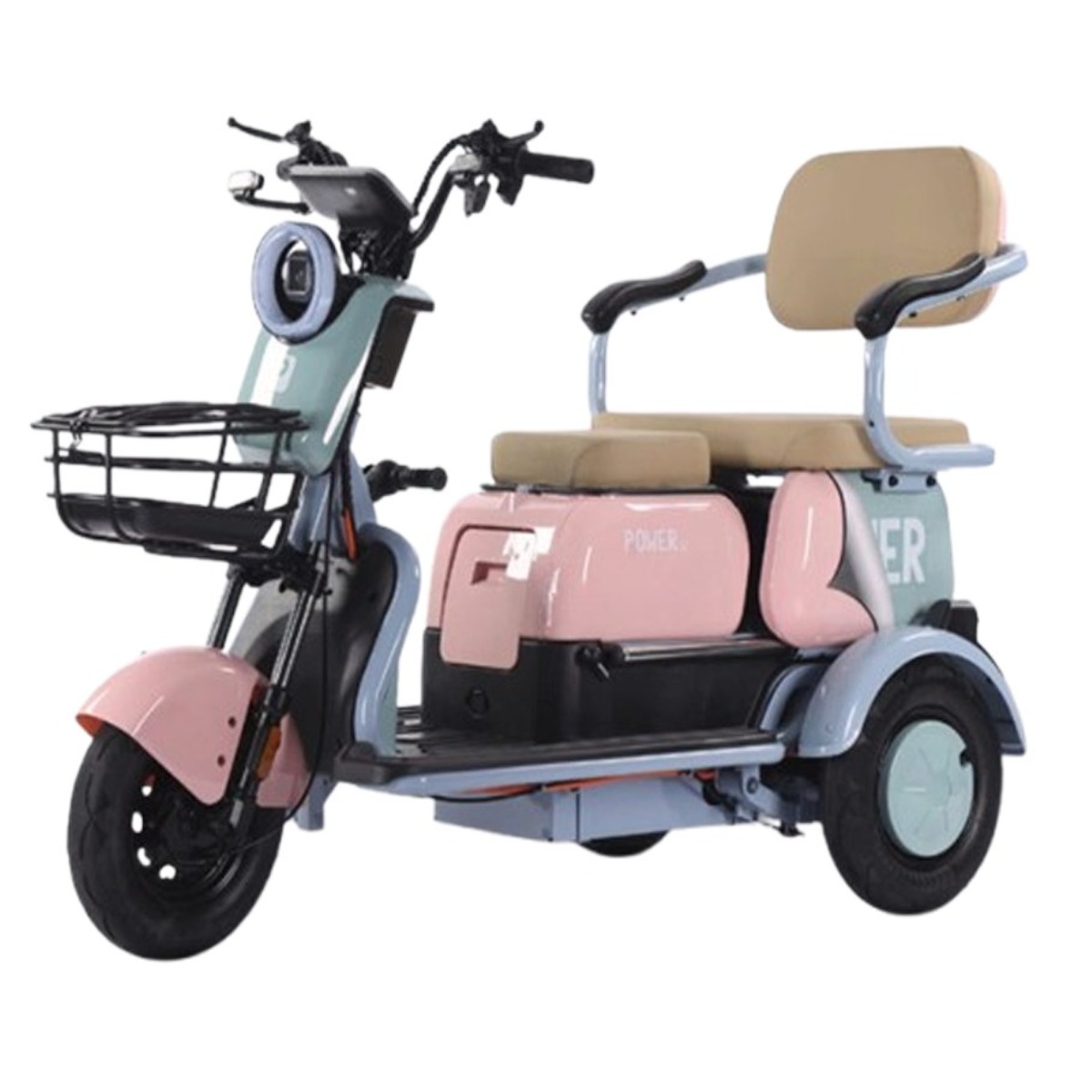 밸런트 안전한 삼륜 전동바이크 세발 전기스쿠터 출퇴근 고출력 리튬배터리 나들이 성인용, 베리핑크, a.800w_72v20a 1,215,900원