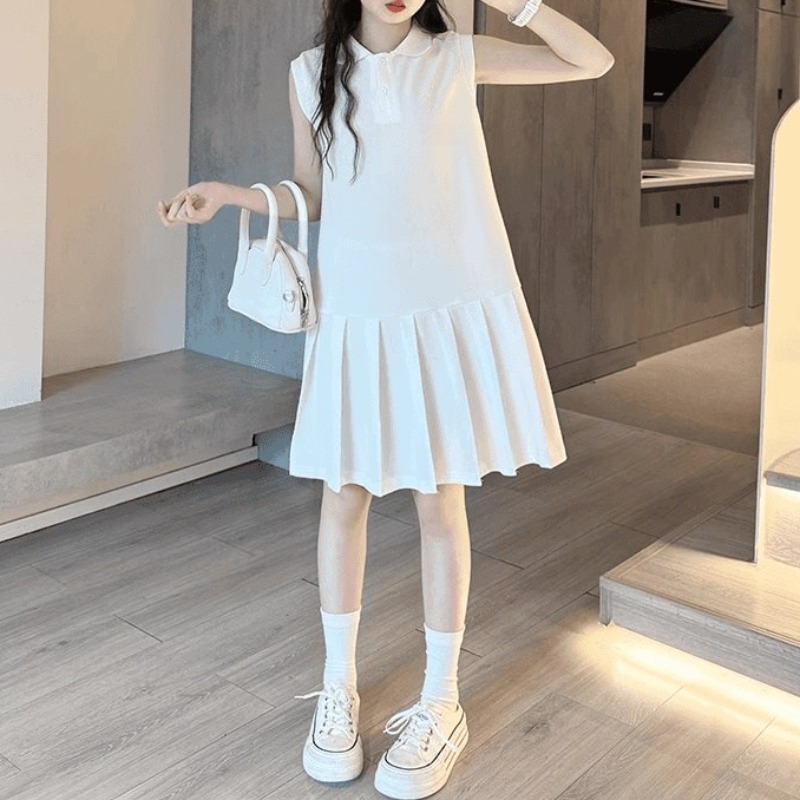 해피유통 여아 기본 민소매 원피스 심플 스포츠 스타일디자인14세 이상 27,550원