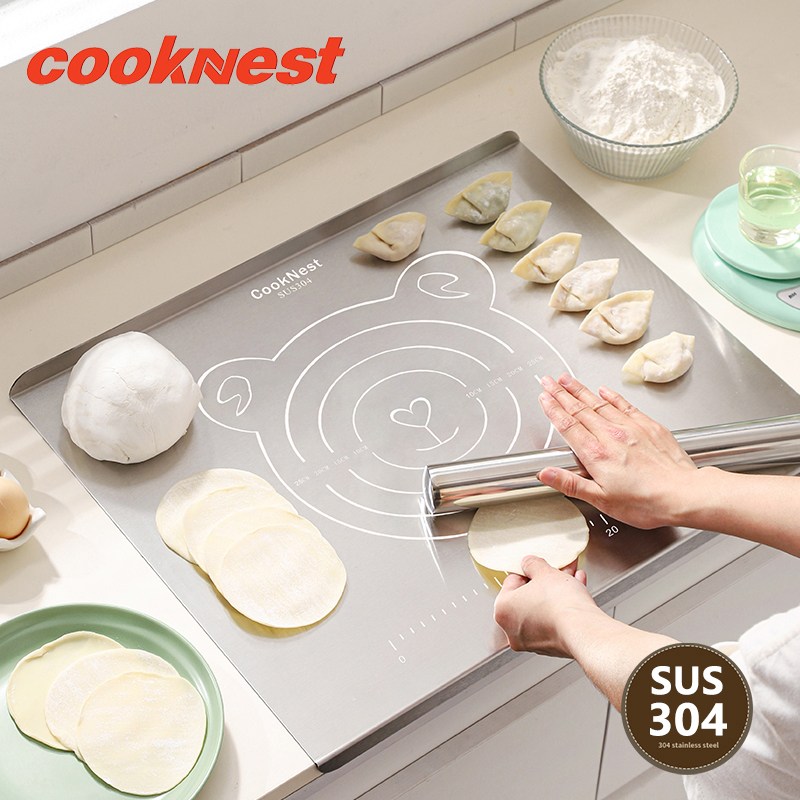 CookNest 2.0mm 대형 ㄱ자 스텐 싱크대 덮개 도마 304 스테인리스 도마, 1개, 은색 39,800원