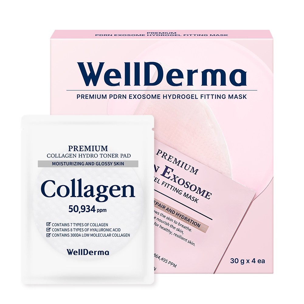 [본사공식]웰더마 PDRN 엑소좀 겔마스크 시그니처 에디션 세트 (마스크팩4 + 토너패드2 ) 18,900원