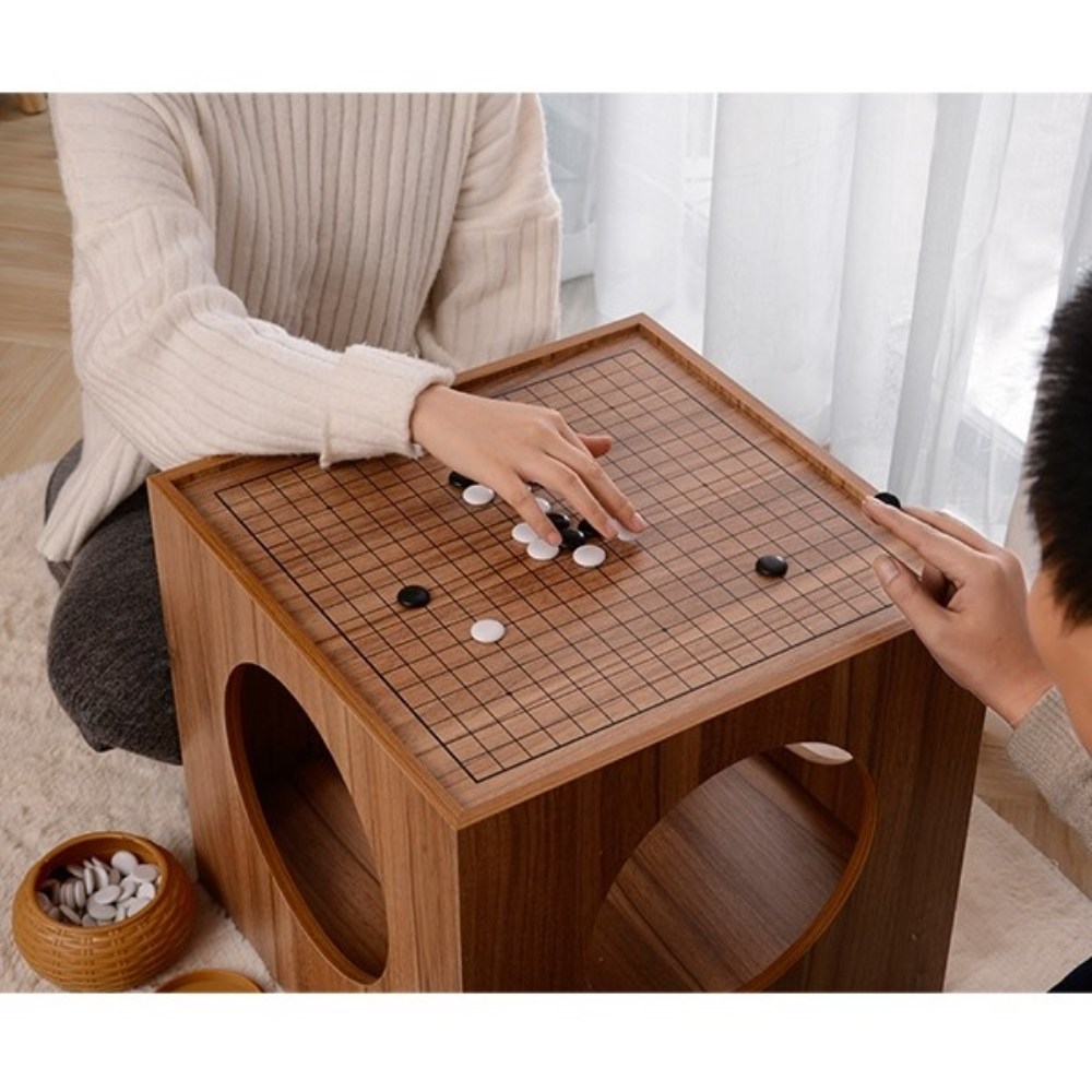 고급 원목 호두나무 바둑판 장기판 알까기 좌식 티 테이블 찻상 집콕 놀이 108,020원