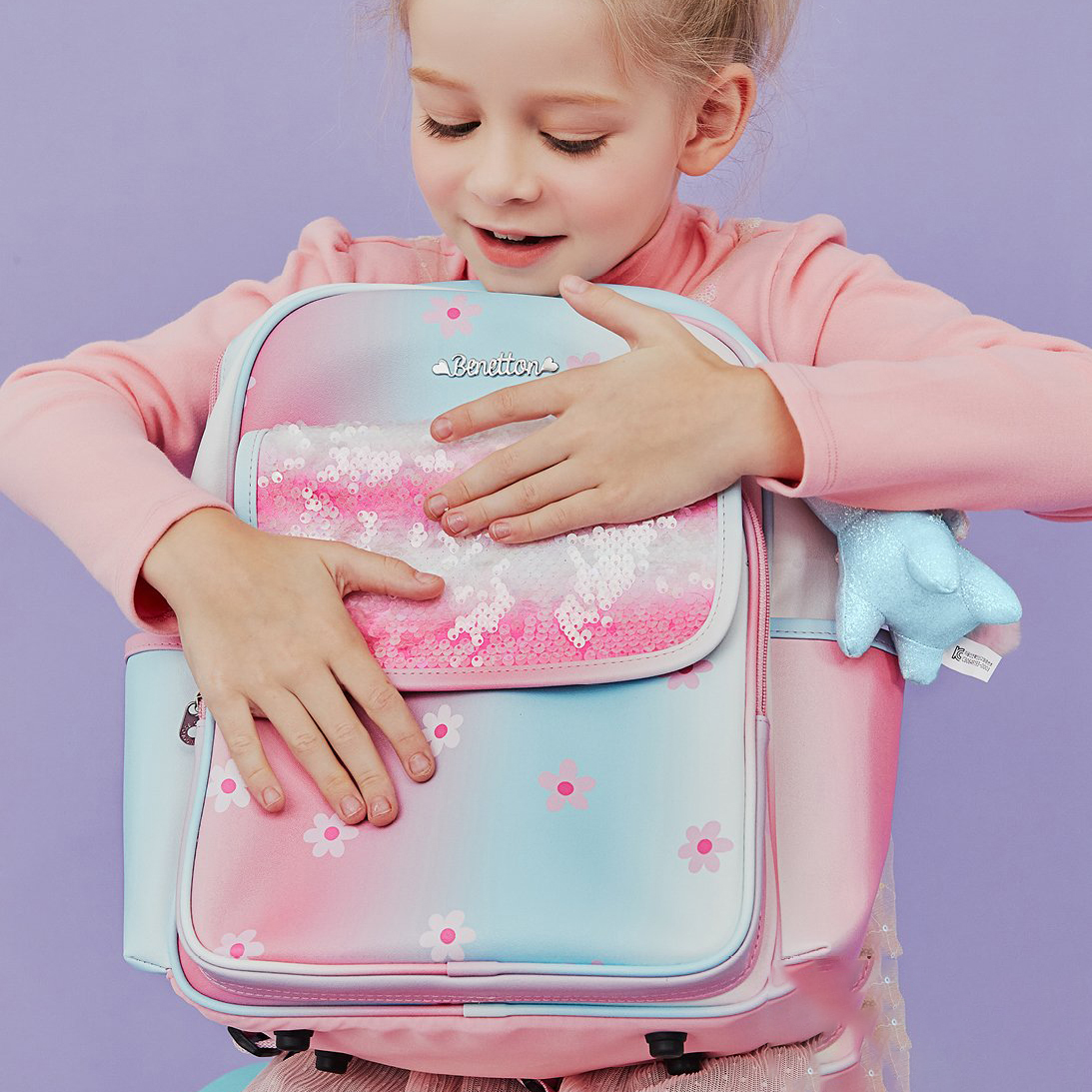 베네통키즈 아동용 플러워 블링 책가방 QCBGP3311MUOS 105,610원
