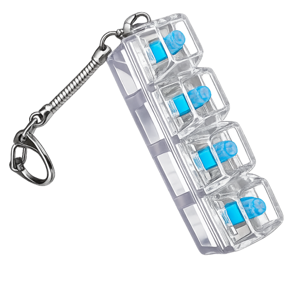 루엔티 스트레스해소 LED 청축 키캡 키링 딸깍이, 1개, 4구 21,300원