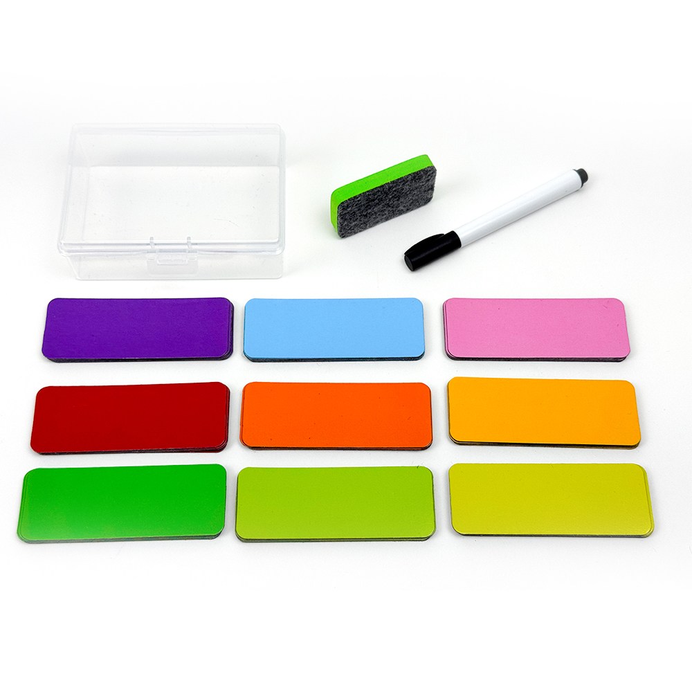 아모란나 리유저블 칠판 자석 네임스티커 마그네틱 썼다지웠다 마커펜 지우개 포함 23,900원