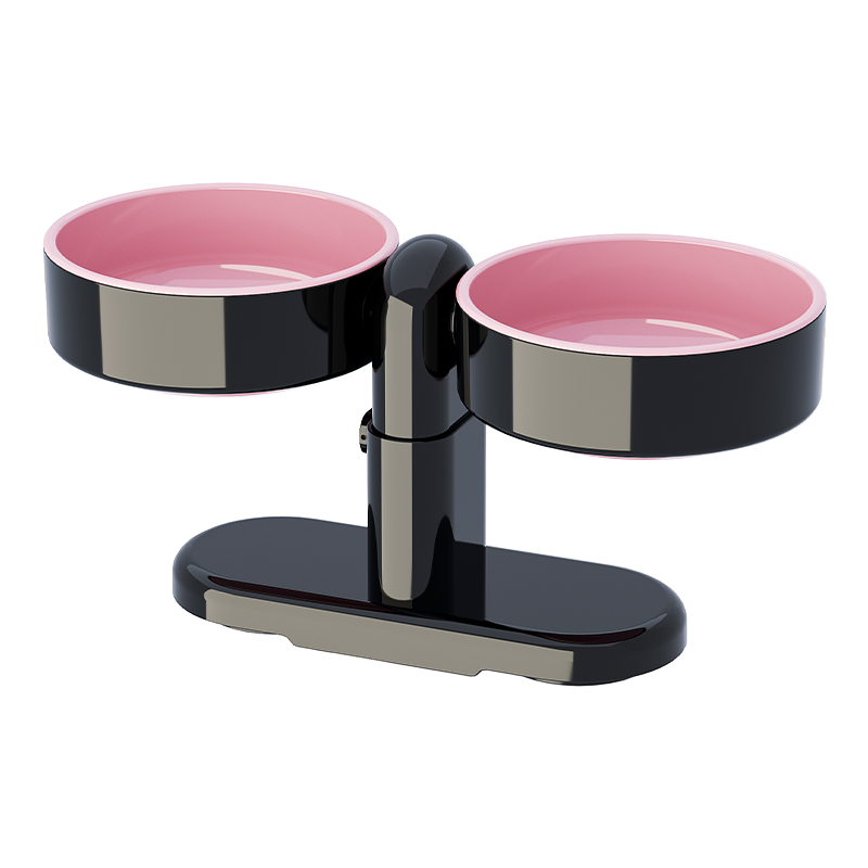 솔바람집 반려동물 컬러 높이조절 식기 5단계 높이 조절 기능, 1개, 블랙 14,990원