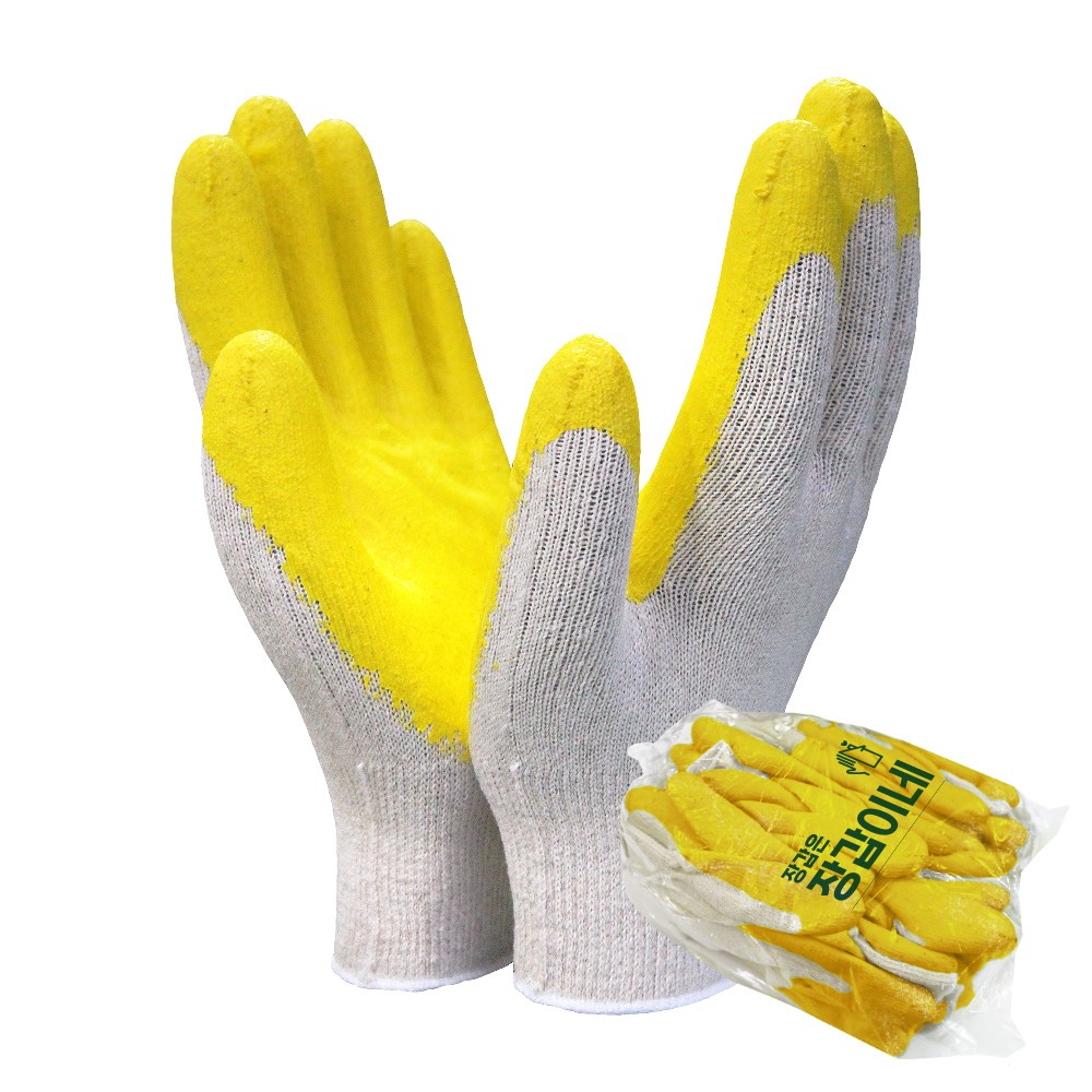 장갑이네 노란 황 코팅 노랑 반코팅 13G 장갑 100켤레, 저렴 13G 노랑코팅(죽포장) 100켤레, 1개 30,000원