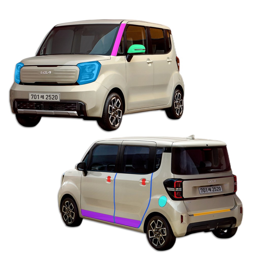 스킨엑스 더 뉴 레이 페이스리프트 외장필수패키지B PPF 차량보호필름 125,000원