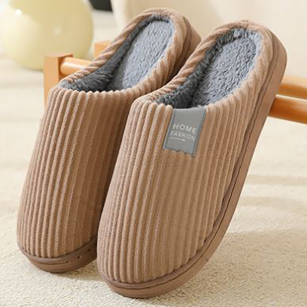 클린바이 예쁜플러시 커플 면 사무실 거실 실내용 가정용 가을 겨울 슬리퍼 남성 여성 학생 따뜻한 미끄럼방지 줄무뉘 겨울실내화 7,000원