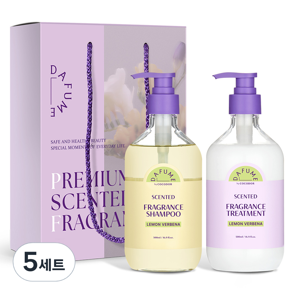 다퓸 바이 코코도르 센티드 프래그런스 샴푸 + 트리트먼트 선물세트 레몬버베나 74,500원