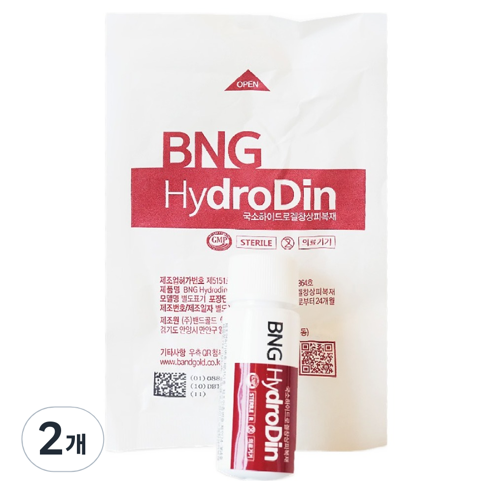 밴드골드 BNG 하이드로딘 빨간약, 2개, 16ml 8,430원