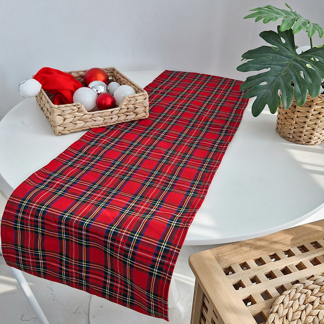 제이홈 크리스마스 체크 테이블 러너 사각 12,570원