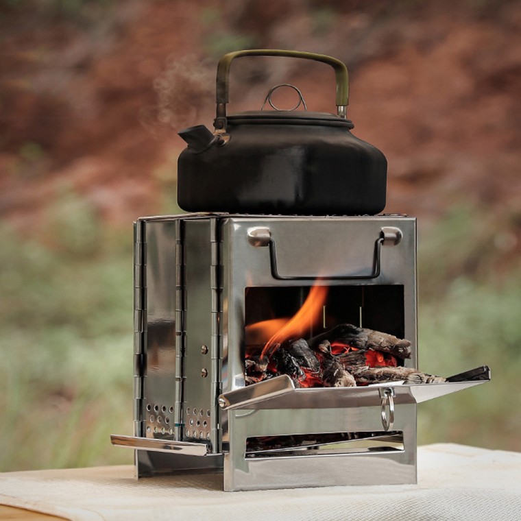 접이식 난로 캠핑 야외 불멍 바베큐 꼬치 화로 화로대 장작 펠렛 화목 난로 우드 스토브 21,900원