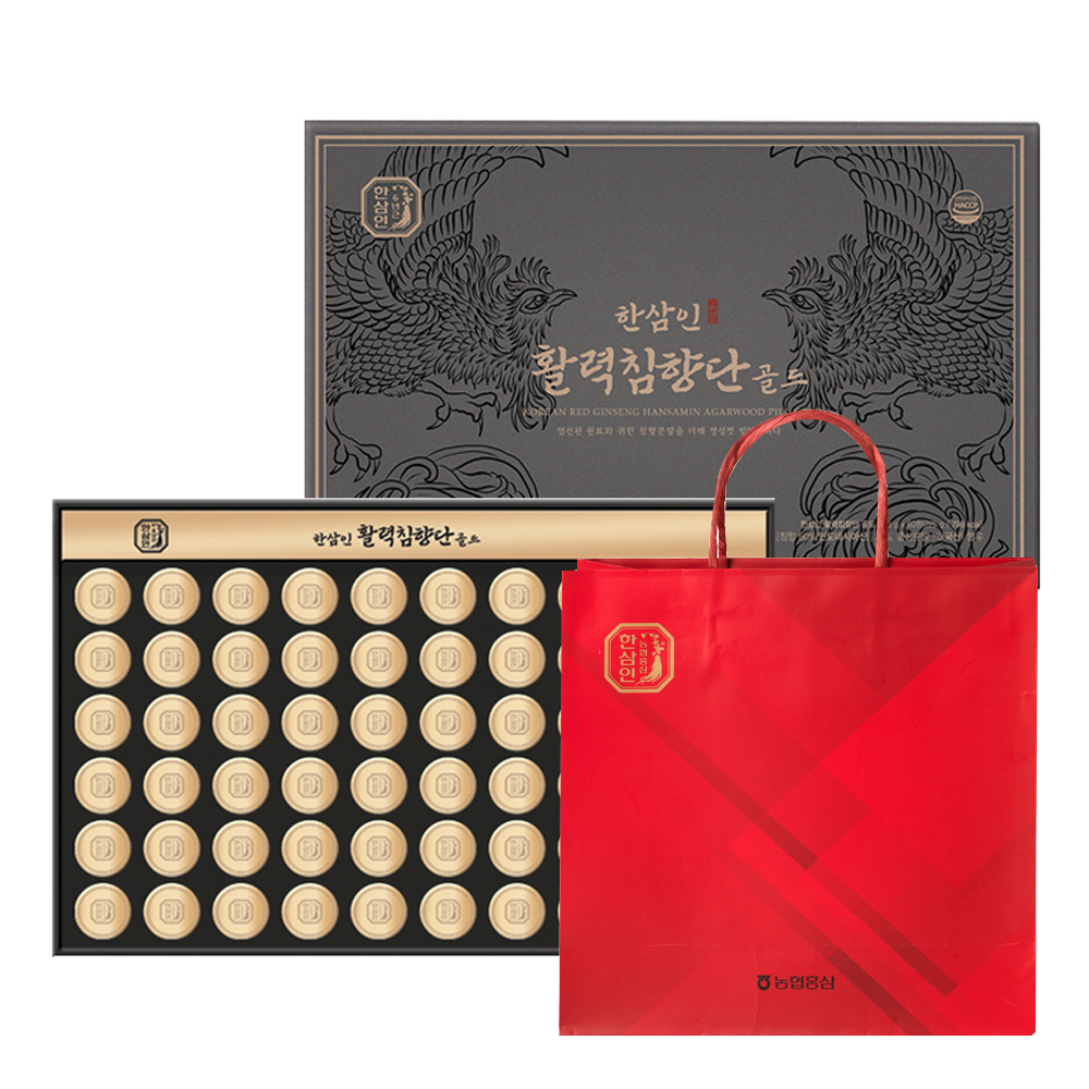 한삼인 활력침향단 골드 60환 + 쇼핑백 53,640원