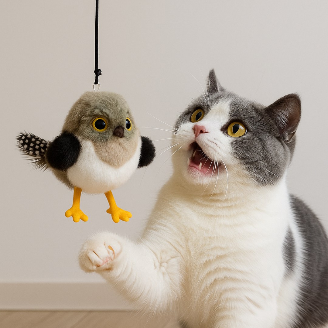 MAAH 고양이 터치하면 움직이는 자동 장난감 캣닢 플러피버드 [KC인증], 1개, 회색부엉이, CST-08 15,900원