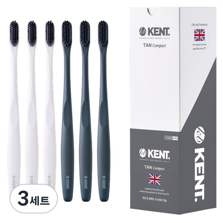켄트 탄 콤팩트 초극세모 칫솔 2종 x 3p 세트, 6개입, 3세트 58,500원