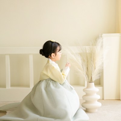 새빛 노랑자수 저고리 여아한복 치마선택(백일,1호~15호), 현재가 85,000원