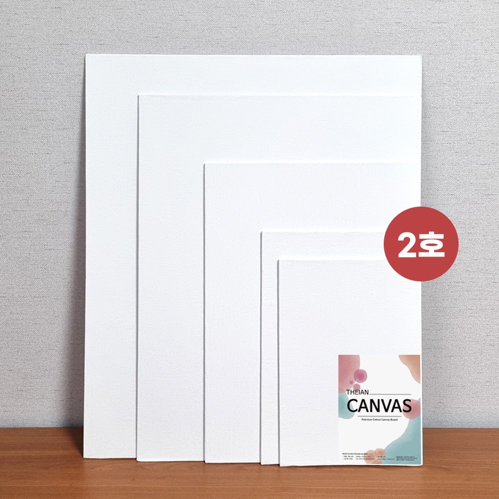 더이안 캔버스보드 면천 직사각 미술 얇은 판넬 6종, 1개, 2호 1,300원