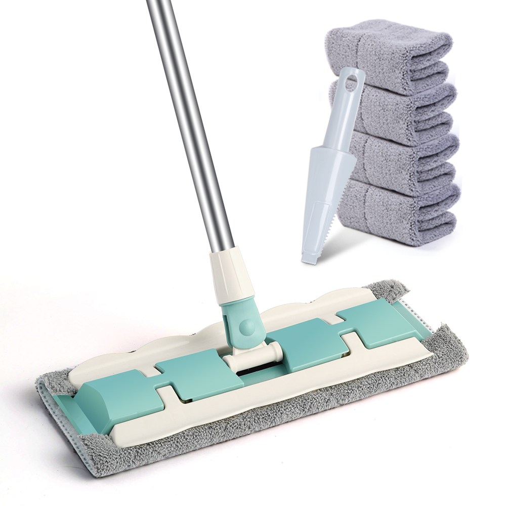 CozyTemp 다용도 밀대걸레 집게형 청소 막대걸레+극세사걸레  리필4매 밀대 세트 그린 17,900원