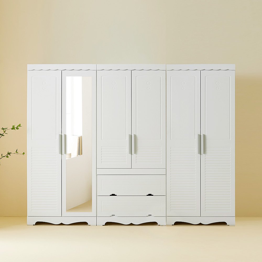 파로마 디오니 드레스룸 옷장 거울 2400 세트, 화이트 519,000원