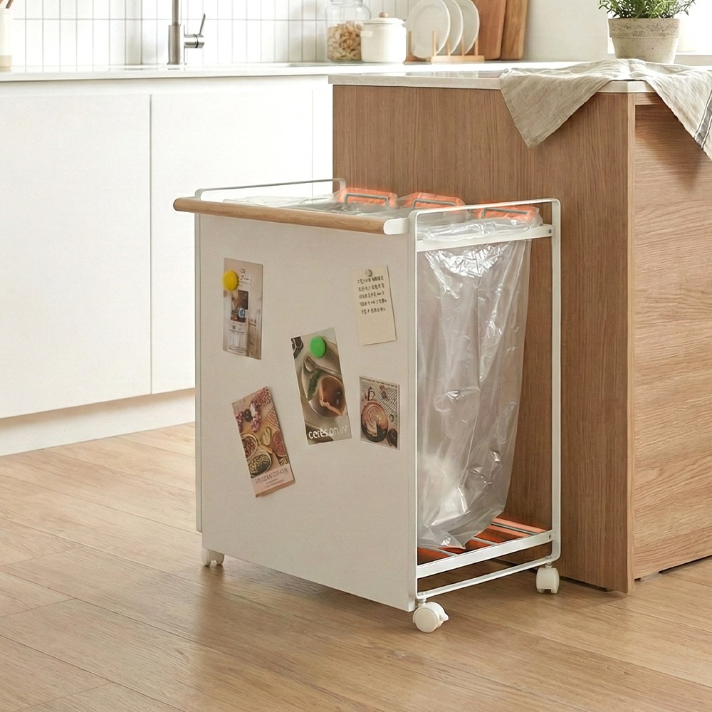 시노미 슬림 재활용 분리수거 쓰레기봉투거치대 트롤리 43,000원