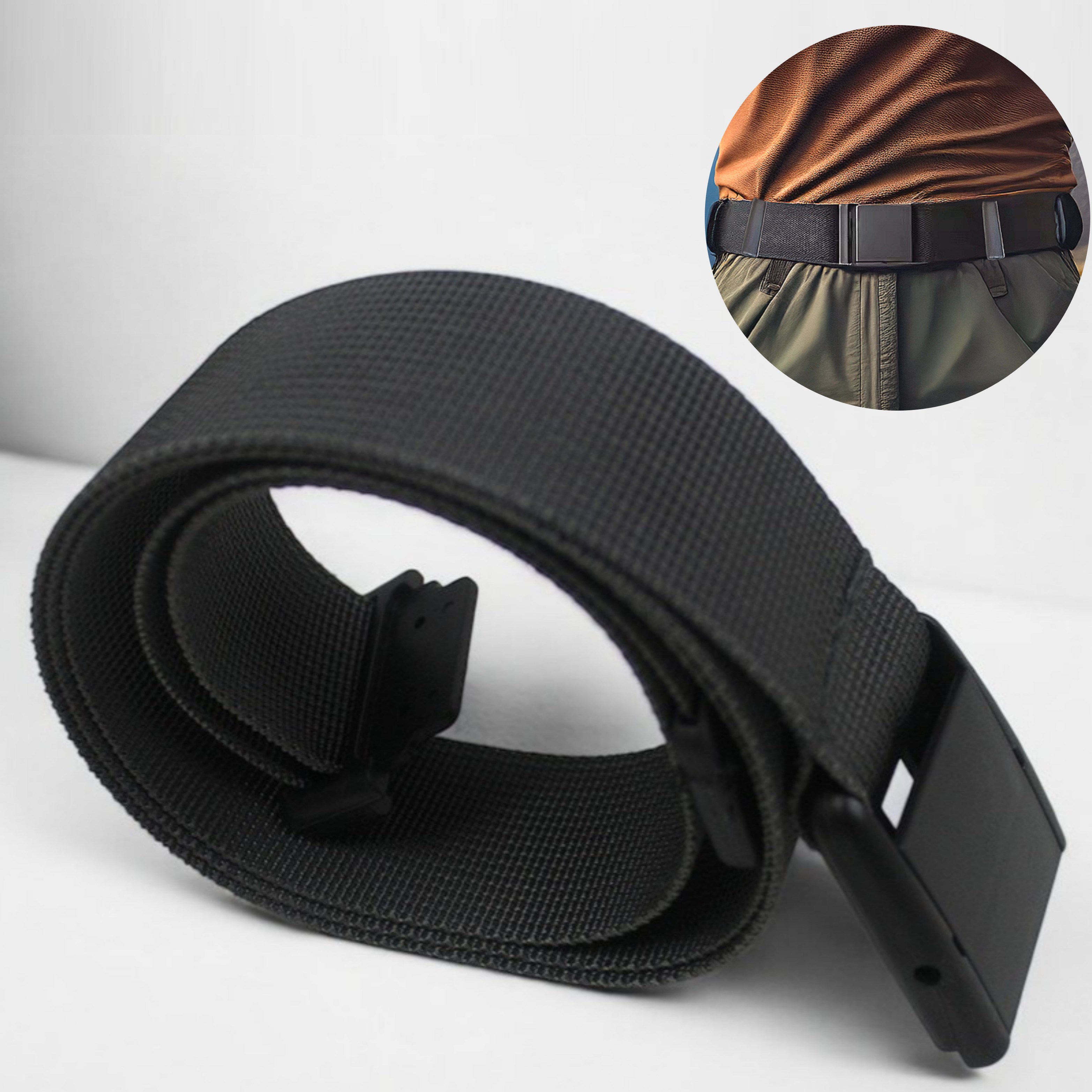 아웃도어 웨빙 등산벨트 원터치 자동버클 빅사이즈 등산바지 허리띠 1+1 7,800원