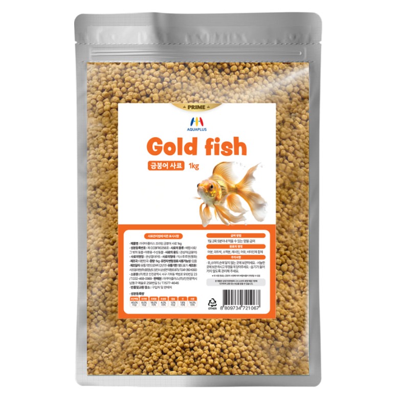 아쿠아플러스 프라임 금붕어 사료, 1kg, 1개 9,800원