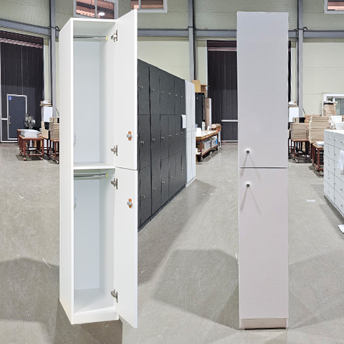 락카원 LPM 2단 2인용 락카장 캐비넷 개인사물함 락커 미용실 탈의장, 2단, 화이트 색상 [단추손잡이] 68,000원