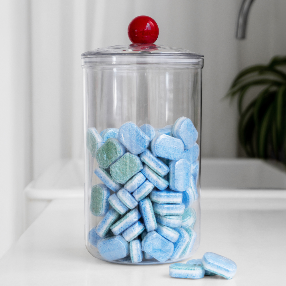 굿굿샵 식기세척기 세제 밀폐 보관함 12 x 12 x 23.5 cm, 투명, 1개 9,990원