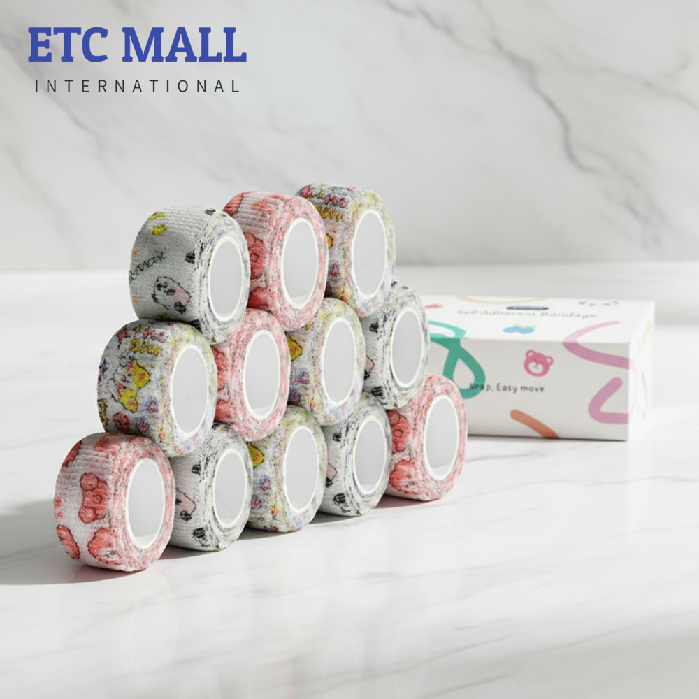 이티씨몰 자가점착 밴드 2.5cm 압박붕대 패턴 애니멀 3종 쉐임 베어 푸바오 랜드 비비드 키티 10+2, 1개 10,300원