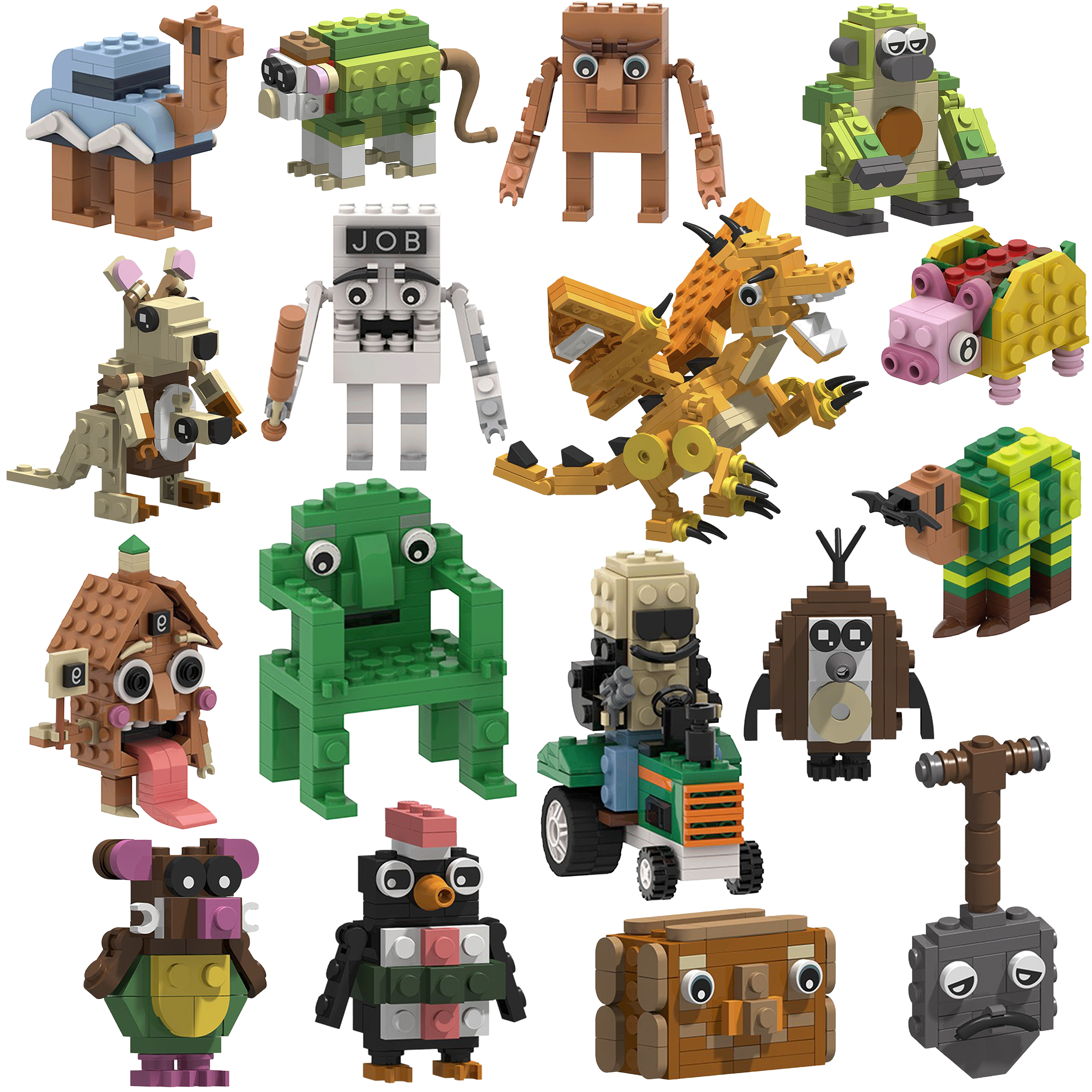 이탈리안 브레인롯 게임 조립블록 필수캐릭터 17종 풀세트, 1개 34,900원