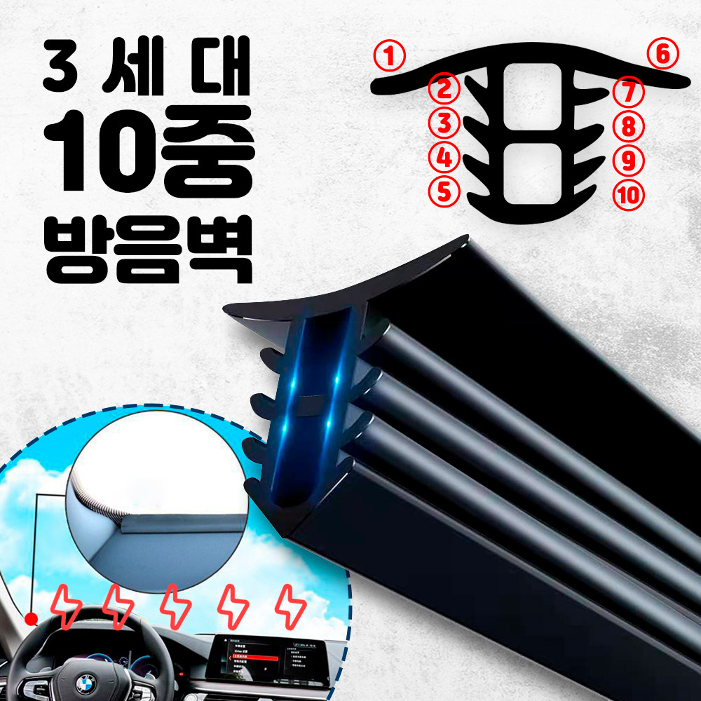 자동차 대시보드 몰딩 풍절음 엔진소음 감소 방음, 현재가 8,450원