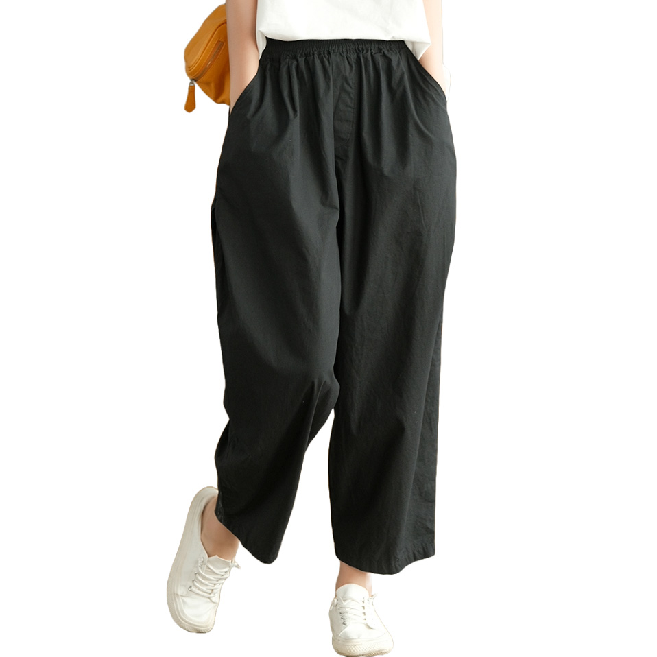 퀸앤조이 봄 여름 간절기 여성바지 교복처럼 입는 편안한 밴딩 하렘 팬츠 37,900원