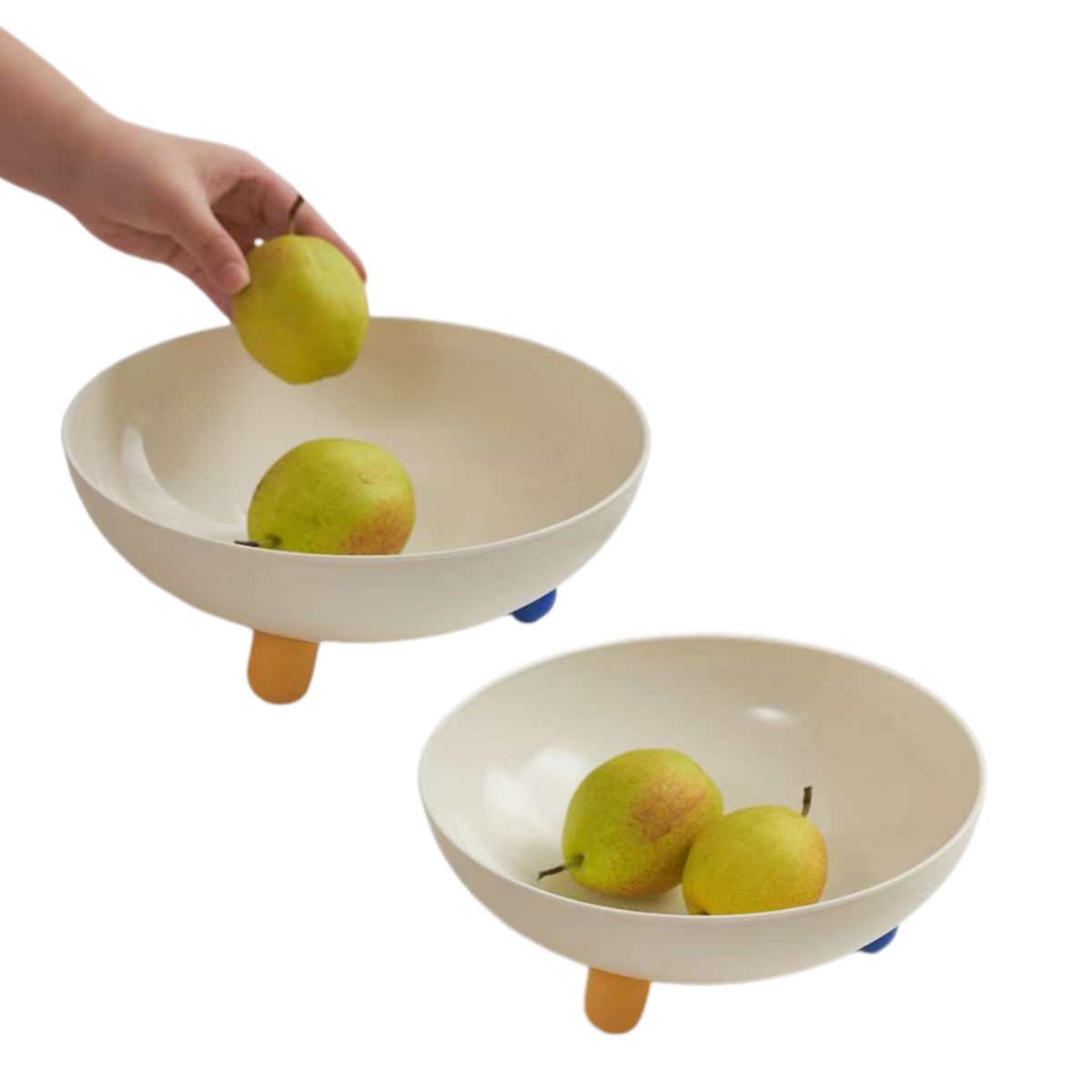 픽클리 과일접시 간식보관함 디저트쟁반 과일트레이 수납보울, 화이트, 2개 12,500원